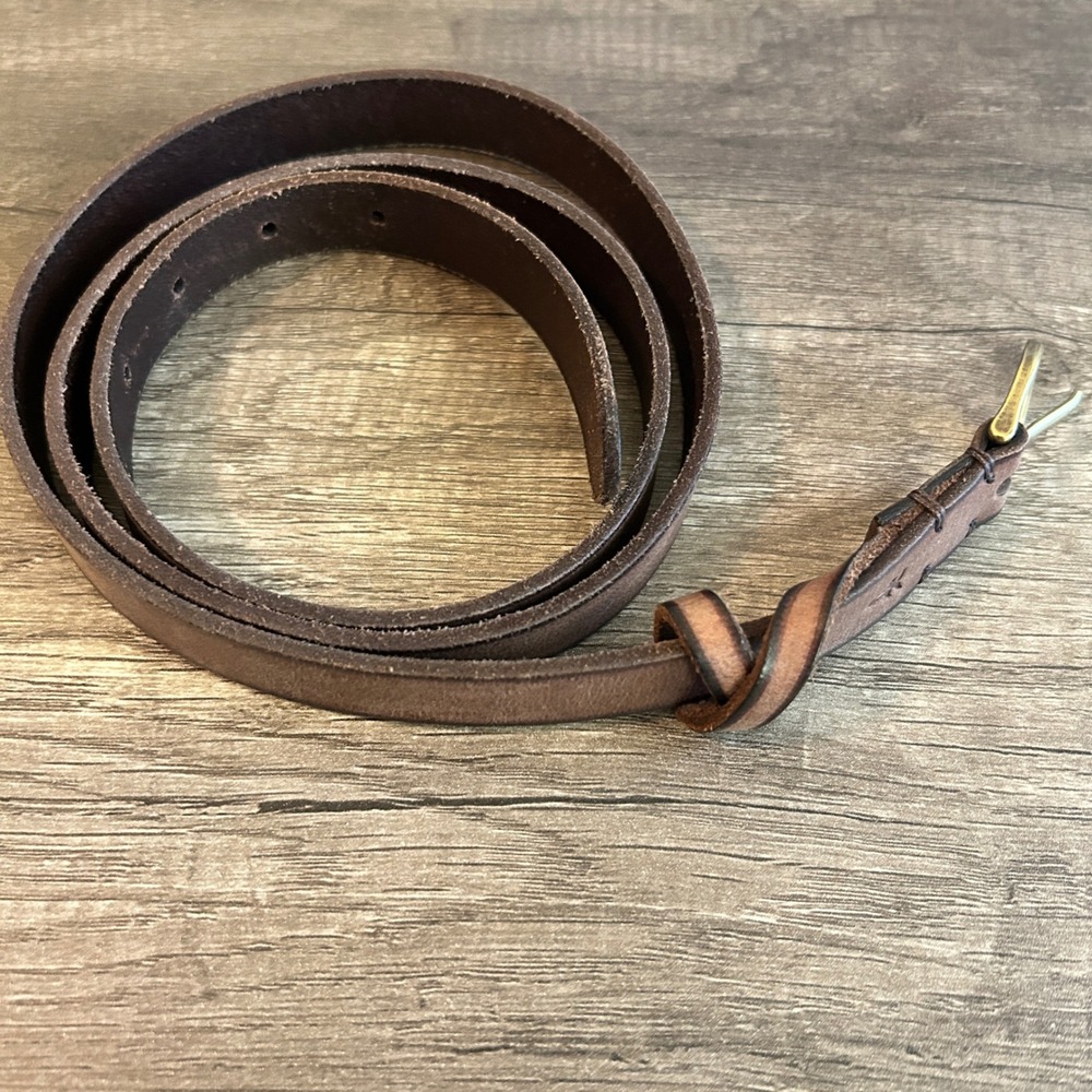 Frye Men Genuine Leather Belt XL Brown Buckle‎ Knot Detail Western Ranch Rodeo